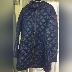 Lauren By Ralph Lauren Navy Puffer Coat